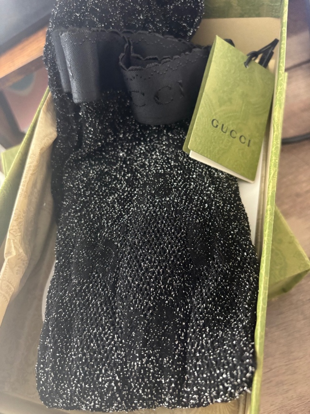Gucci Tights LUX Black/Silver - M